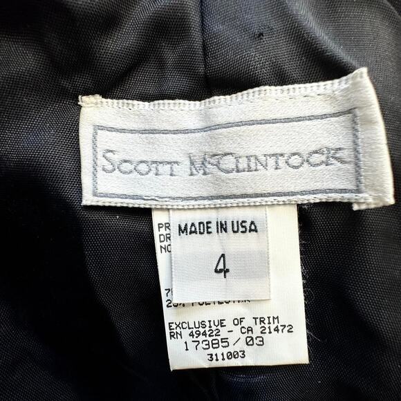 Scott McClintock 90s Black and White Formal Dress - Size 4 - Picture 5 of 5